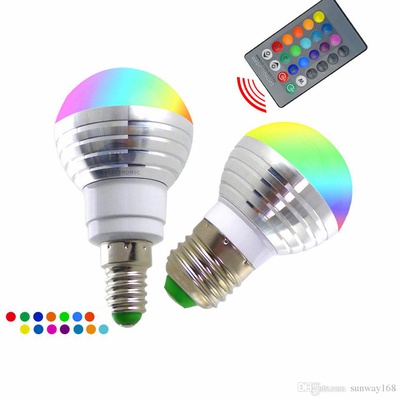 Remote Controlled/ Dimmable/ Energy Saving LED RGB Bulb Light with Blister Packing