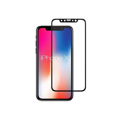 3D Curved Full Cover Tempered Glass Screen Protector For iPhone Apple iPhone X logo