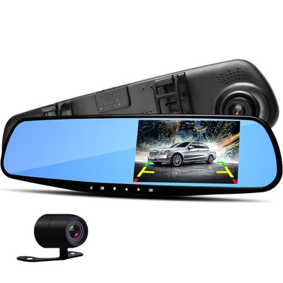 Vehicle blackbox Dual Camera Car DVR Recorder + Reverse camera logo