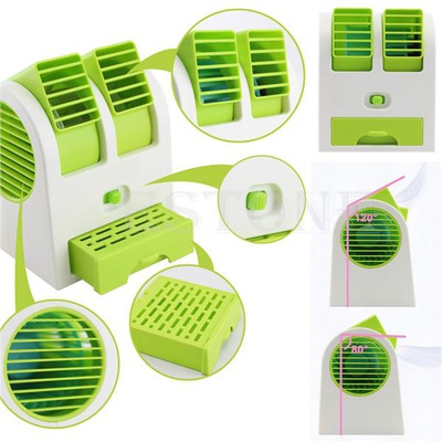 Mini Air Conditioner Shaped Cooler Fan with Fragrance - Free USB Cable