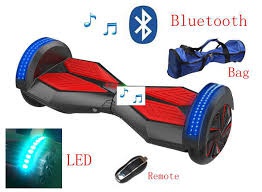8 inch Wheels Dual System Bluetooth LED Balancing Scooter with 1 YEAR Warranty logo